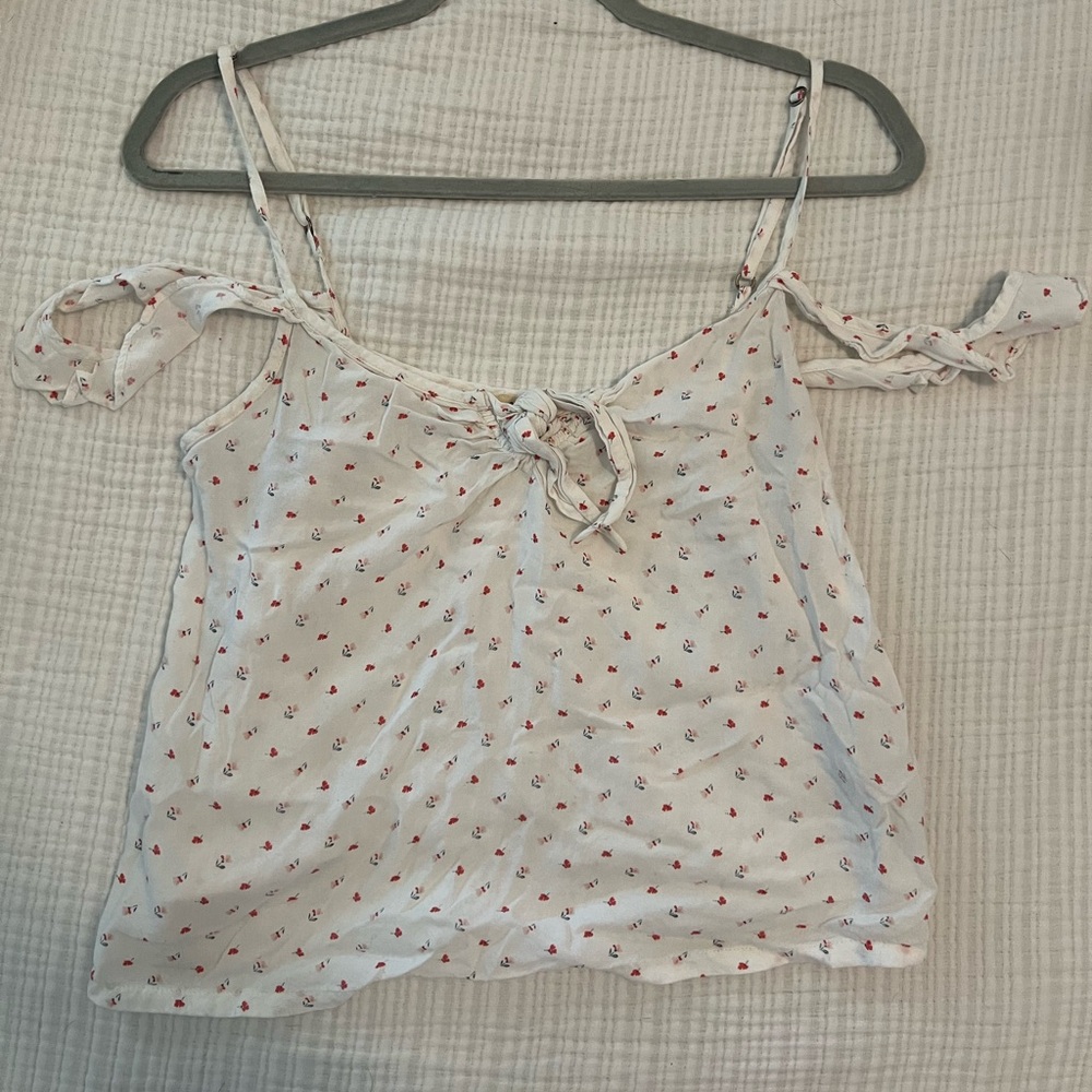 White Hollister off the shoulder top